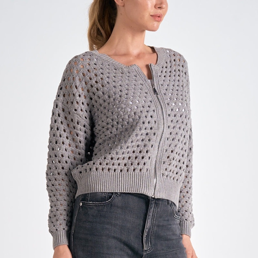 NWT Elan Aster Zip-Up Cardigan